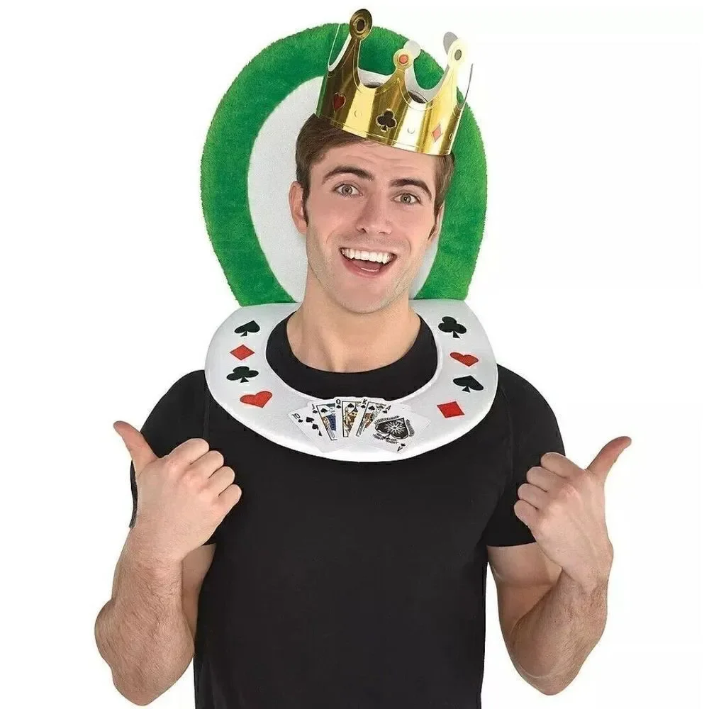 Royal Flush Costume Kit Toilet Seat Crown Novelty Casino Poker Player Halloween